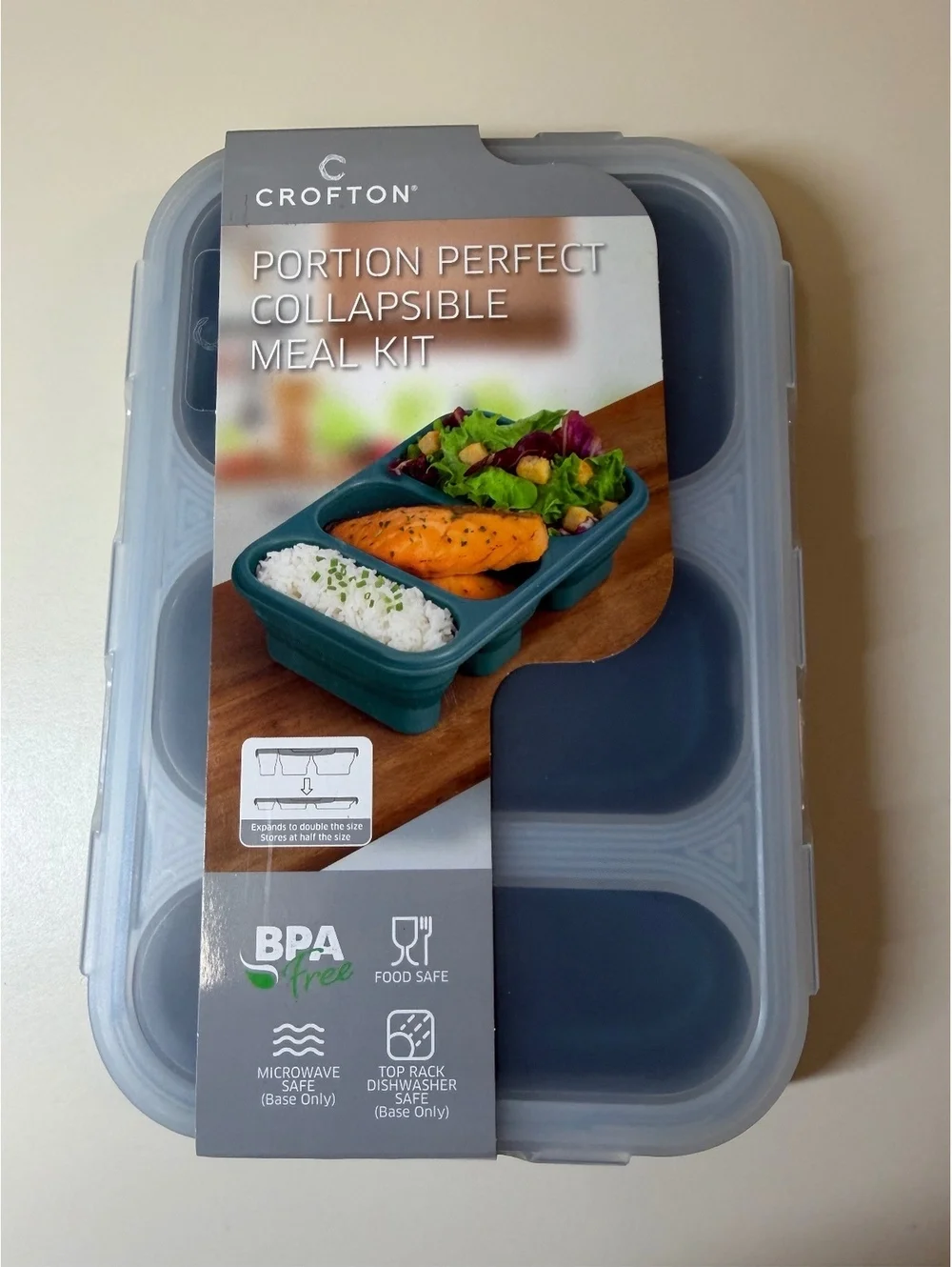 Crofton Portion Perfect Collapsible Meal Kit BPA Free Food Safe